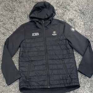 Hurley black light weight fleece jacket size medium